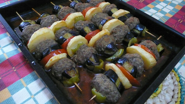 Auberginen Spieße Rezept - Patlıcan Şaşlık Tarifi