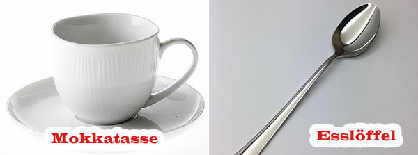 Rezeptmengen Glass