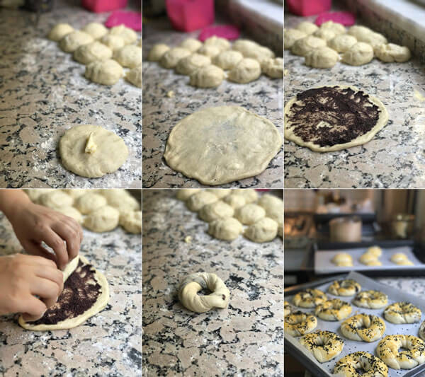 Türkische Brötchen mit Oliven - Zeytinli Açma