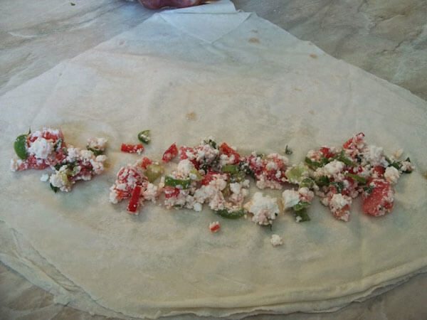 Börek mit Paprika - Biberli Gül Börek