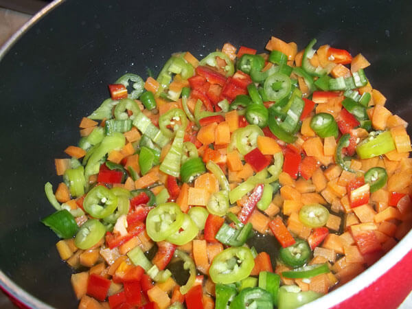 Zucchini mit Auberginen - Patlıcanlı Kabak 